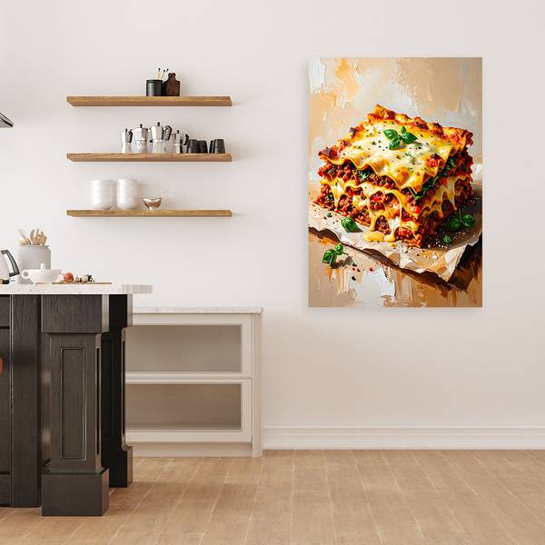 Canvas schilderij Lasagne 40 x 60 cm