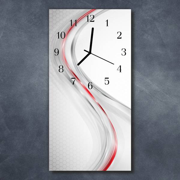 Wanduhr Curve  Mehrfarbig Glas - 30 x 60 x 1 cm