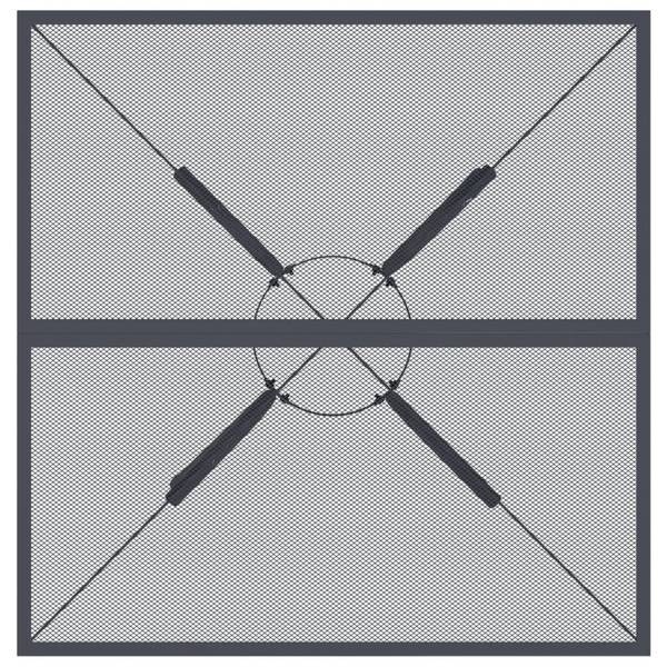 Garten Essgruppe 3033356-1 (3-teilig) Grau - Netzstoff - 80 x 72 x 80 cm