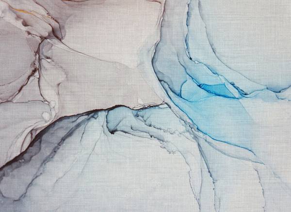 Fototapete abstrakte Strukturen Beige - Blau - Grau - Vinyl - 350 x 255 x 1 cm