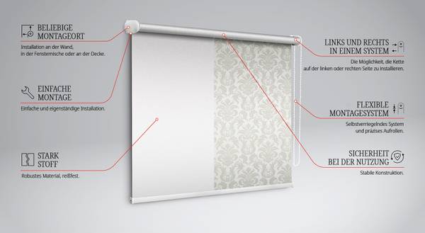 Innenrollo ARENARIA 60 x 140 cm