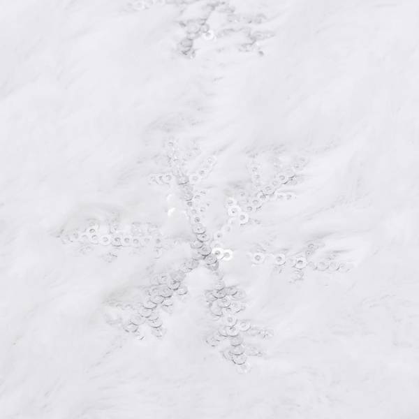 Jupe de sapin de noël 3009786 Blanc - Cuir synthétique - 122 x 1 x 122 cm