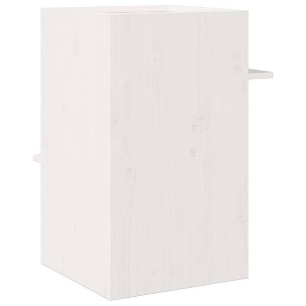 Katzenhaus 859302 Weiß - Massivholz - 43 x 60 x 43 cm