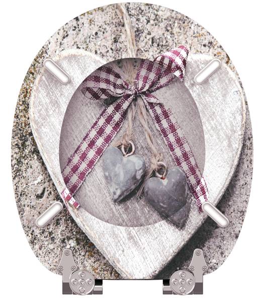 Abattant WC frein de chute Bavaria Marron - Bois manufacturé - 38 x 6 x 47 cm