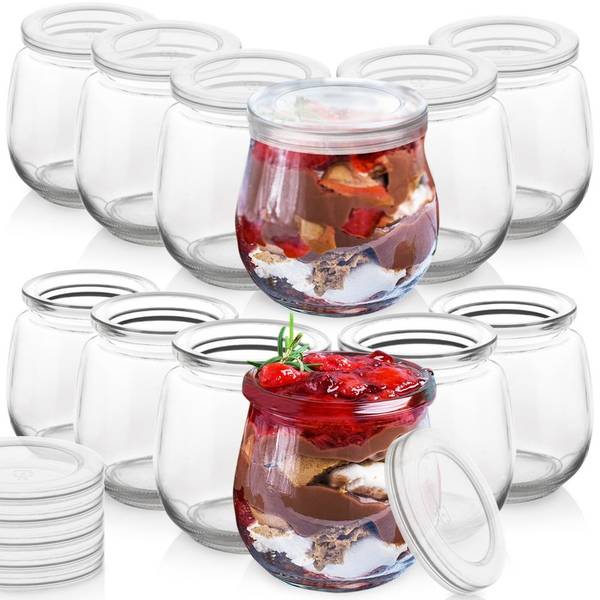Joghurtglas 12er Set SET414 Glas - 9 x 9 x 9 cm