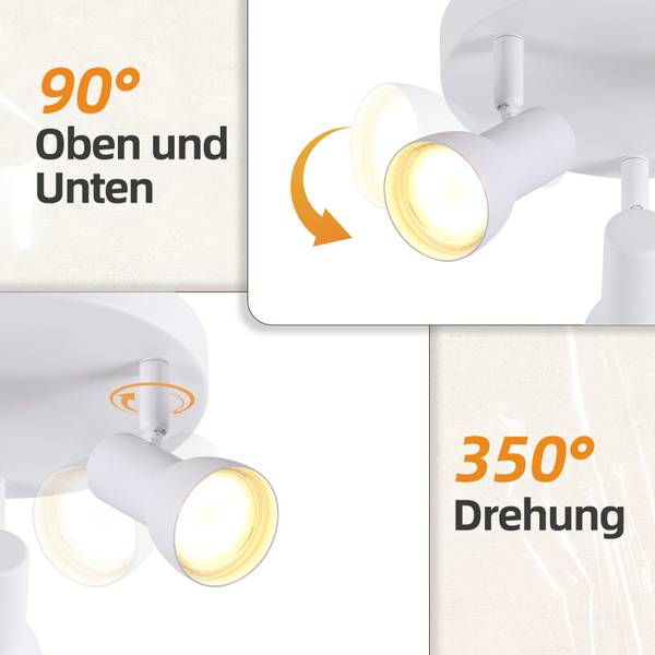 Deckenleuchte Louthan Weiß