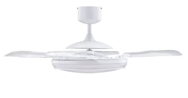 Deckenventilator Evo 1 Weiß - Stahl - Acrylglas - 121 x 42 x 121 cm