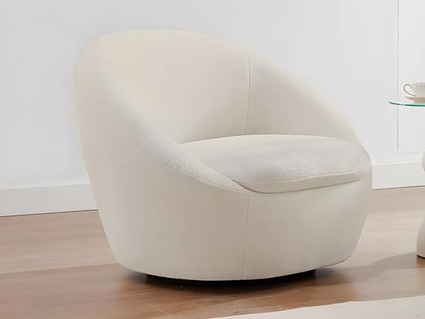 Sessel mit gerader Rückenlehne LACARA Weiß - Textil - 88 x 70 x 78 cm