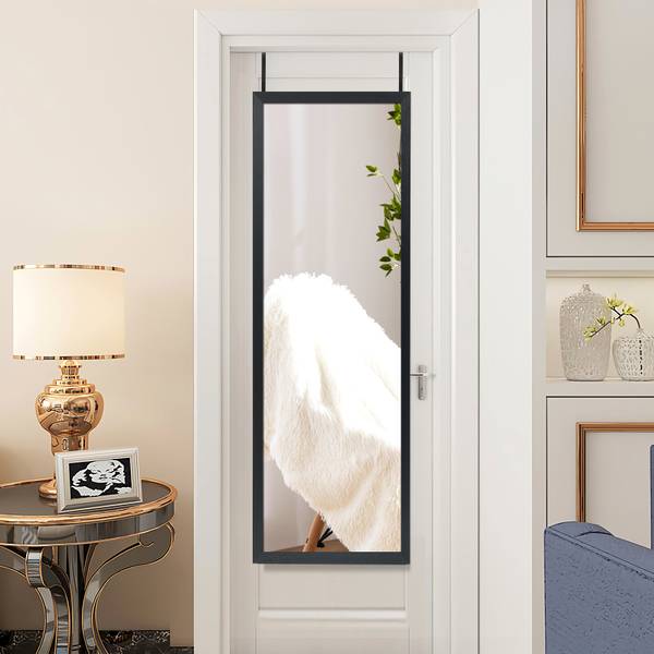 hangspiegel TI88554NWNL zwart - plaatmateriaal op houtbasis - 37 x 4 x 120 cm