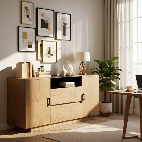 Sideboard Renewabl Braun - Holzwerkstoff - 140 x 70 x 40 cm