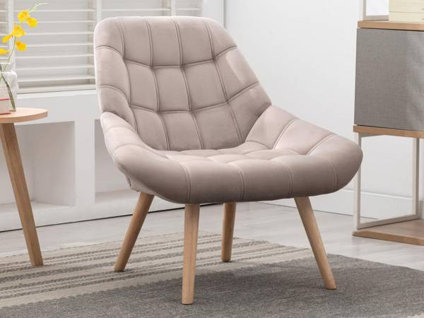 Sessel mit gerader Rückenlehne LUOSTO Beige