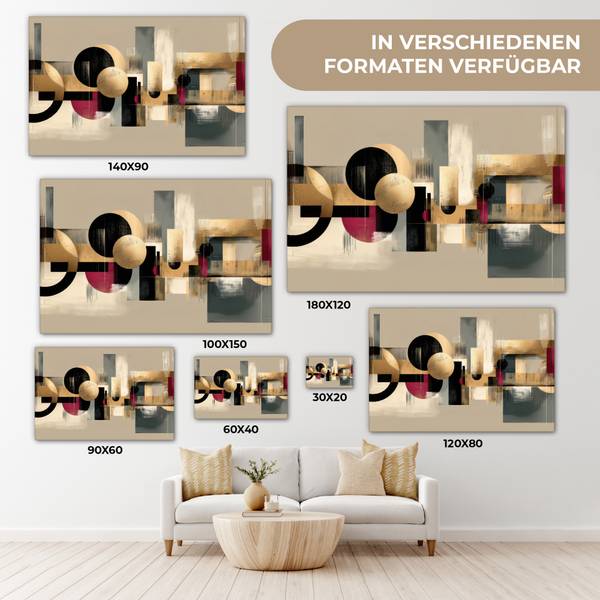 LEINWANDBILD Geometrisch 140 x 90 cm