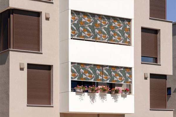 Außenrollo Tropicana Decor Grün - Textil - 40 x 180 x 1 cm