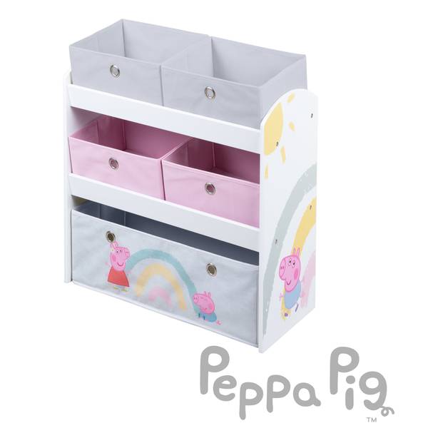 Spielregal Peppa Pig Weiß - Holzwerkstoff - 64 x 67 x 30 cm