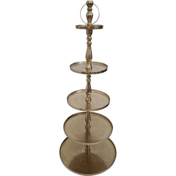 Etagere BRUSH Gold - Metall - 61 x 18 x 61 cm
