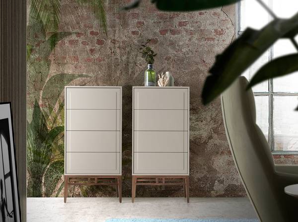 Chiffonnier 7036 Braun - Grau - Walnuss - 60 x 120 x 45 cm