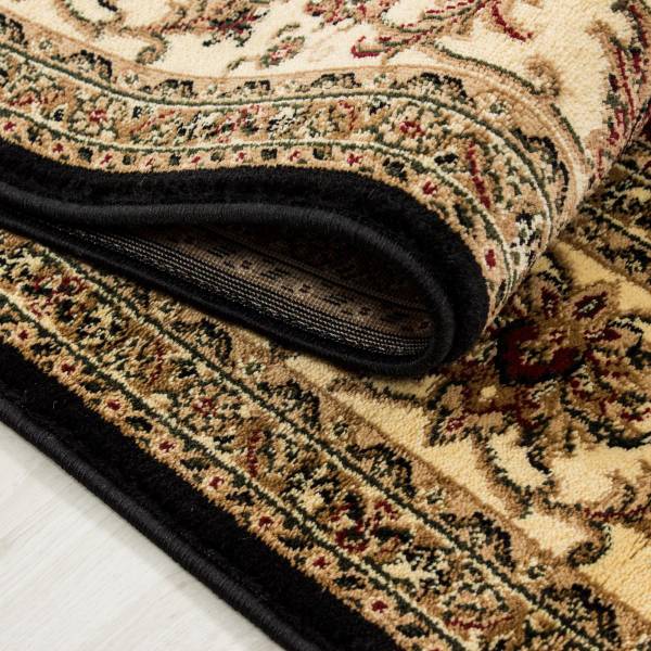 Tapis Oriental Bokara 3x5 Pieds - Noir Noué Main - Laine - Inde - Neuf