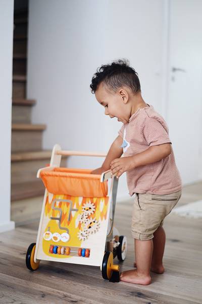 Lauflernwagen Tukan Orange - Holzwerkstoff - 32 x 49 x 35 cm