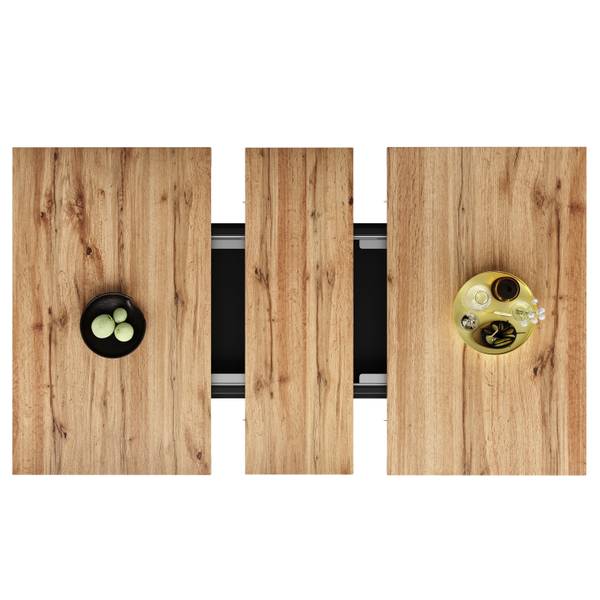 Esstisch Chocas BK GL Schwarz - Holzwerkstoff - Glas