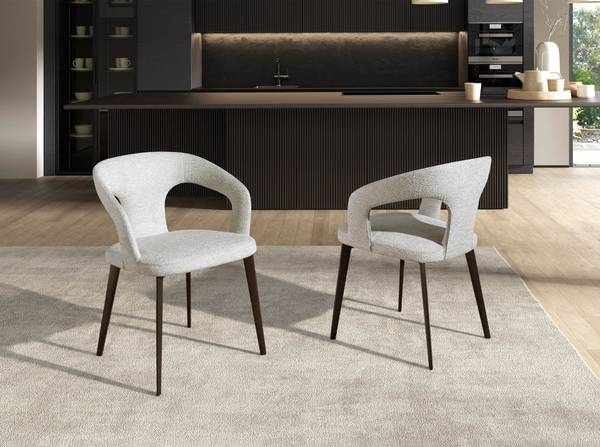 Stuhl 4173 Weiß - Webstoff - 55 x 77 x 58 cm