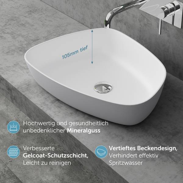 Waschbecken Col806MW Weiß