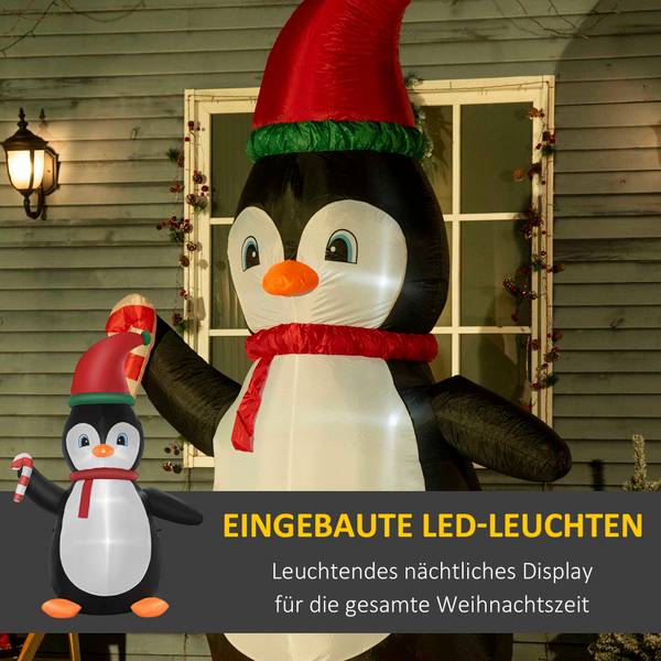 Aufblasbar Weihnachtsdeko 844-306V90BK Textil - 100 x 250 x 162 cm