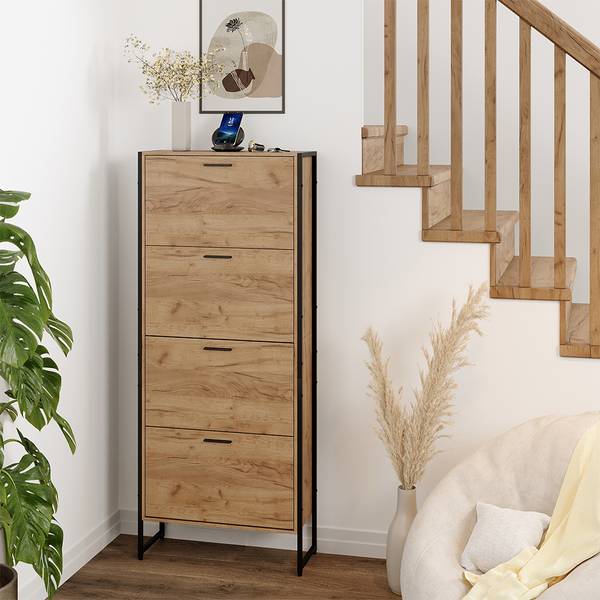 Schuhkipper Folda 57362 Schwarz - Braun - Holzwerkstoff - 63 x 153 x 24 cm