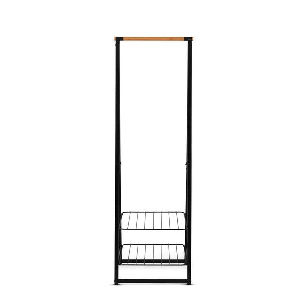 Kleiderständer Linn Schwarz - Stahl - 61 x 190 x 57 cm