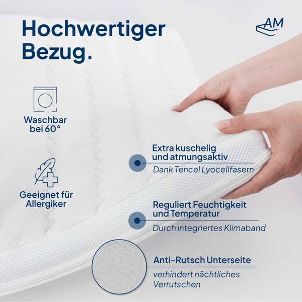Gelschaum Topper 7 ZONEN DELUXE 100 x 200 cm