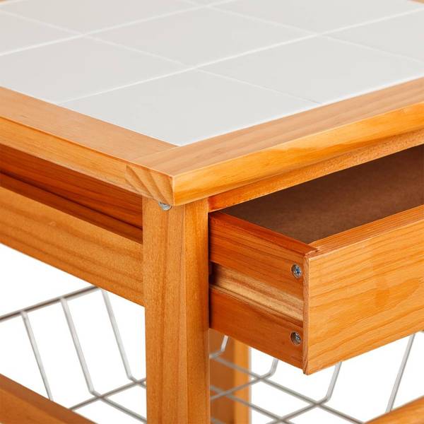 Küchenwagen 4523319271 Braun - Holzwerkstoff - 37 x 76 x 37 cm