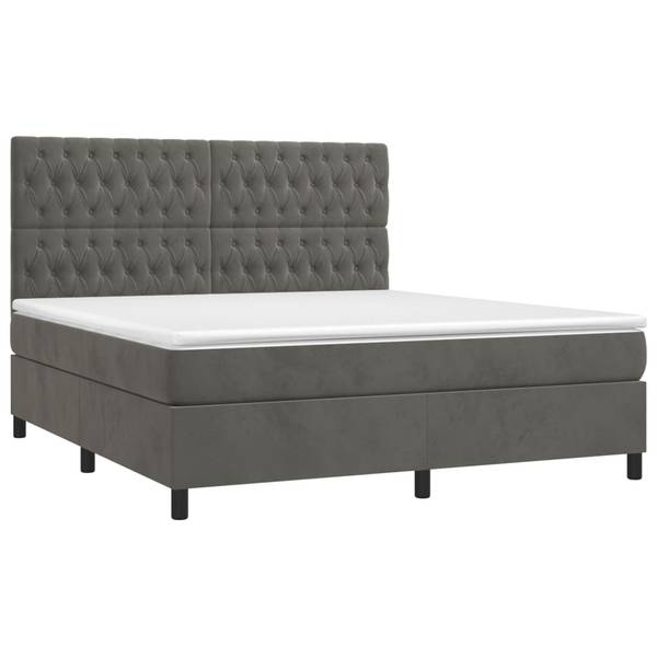 Boxspring 3017294-19 donkergrijs - 180 x 203 cm