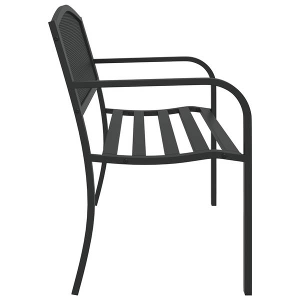 Gartenbank 4002827 Schwarz - Stahl - 119 x 82 x 52 cm