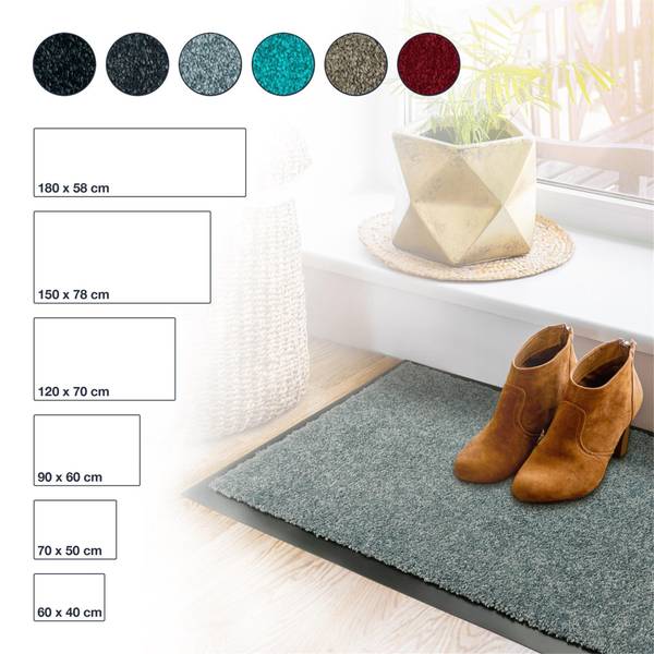 Fußmatten für Innen & Außen TÜRMATTE Schwarz - 78 x 150 cm