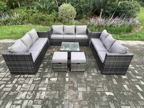 Loungegruppe G(6er-Set) Grau - Webstoff - 177 x 66 x 65 cm