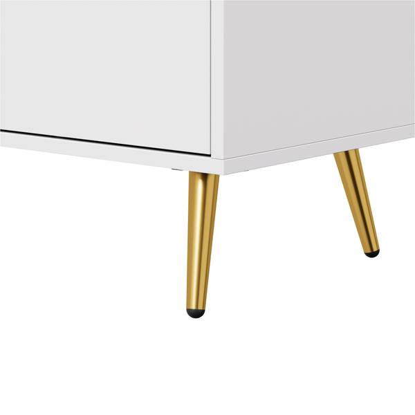 TV-meubel Astraios Ⅴ wit - plaatmateriaal op houtbasis - glas - 40 x 50 x 180 cm