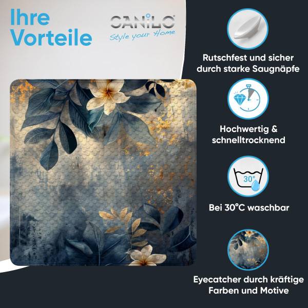 Tapis de bain Lilybud Vert - Orange - Polyester-PVC - 53 x 53 cm