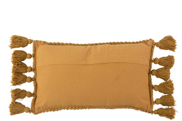 Kissen WHOC Gelb - Baumwollstoff - Leinen - Polyester - 30 x 4 x 60 cm