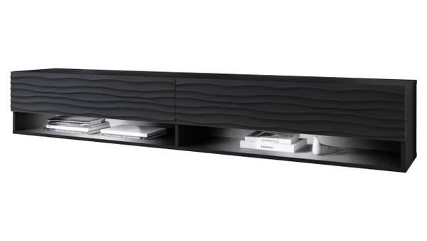 TV-Lowboard A180 MDF mit RGB Beleuchtung Schwarz - Graphit
