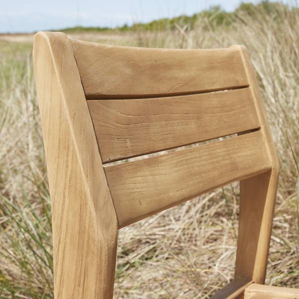 Gartenstuhl Beige - Massivholz - 48 x 80 x 45 cm