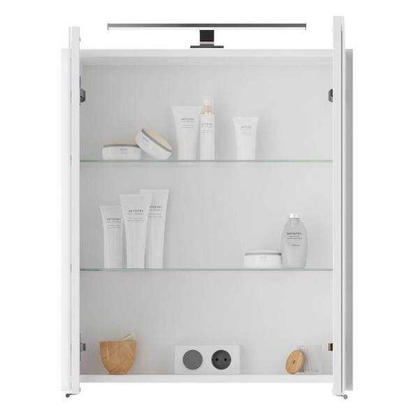 Badmöbel-Set VILLATORO-66-16 2er-Set Weiß - Holzwerkstoff - 60 x 200 x 45 cm