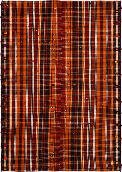 Tapis Jajim LXXXIII Orange - Laine - 147 x 1 x 214 cm
