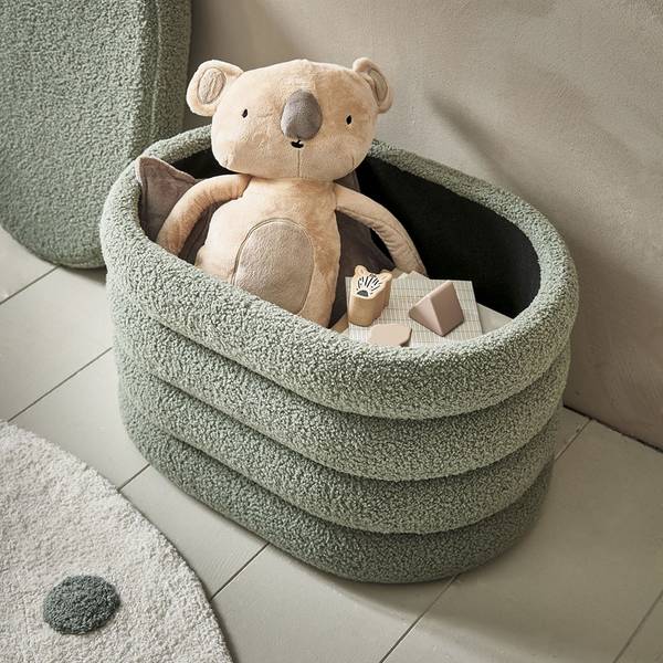 Sitzhocker TED mit Stauraum Olivgrün