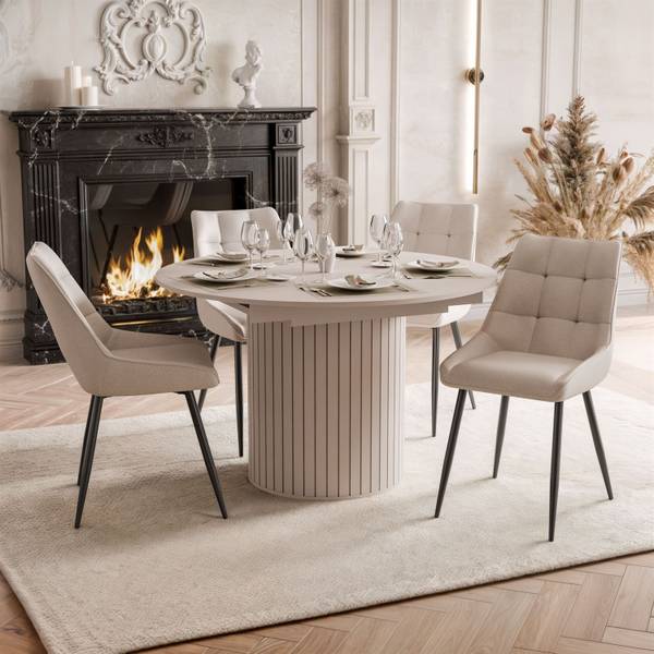 Esszimmer-Set ELODIE Beige - Kaschmir