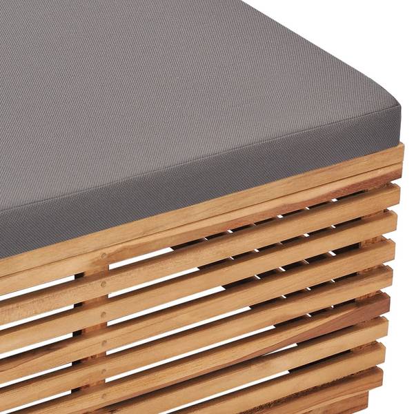 Gartentisch 3007476 Grau - Teakholz - 70 x 31 x 70 cm