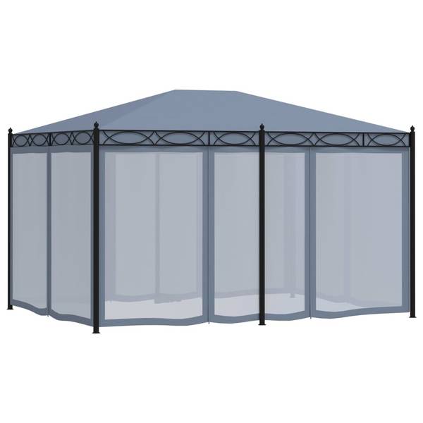 Pavillon 48057 Grau - Polyester - Stahl - 300 x 270 x 400 cm