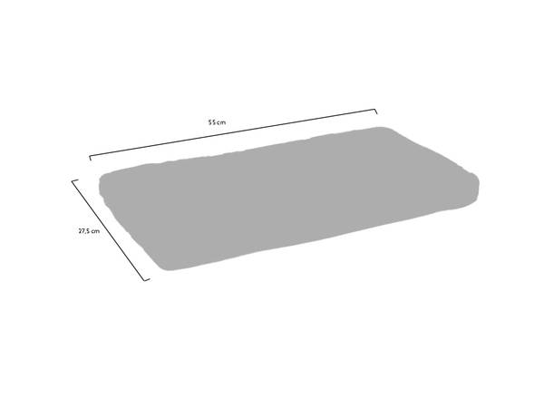 Picknicktisch Kissen 55 cm - 6 Stück Schwarz - Baumwollstoff - 27 x 5 x 55 cm