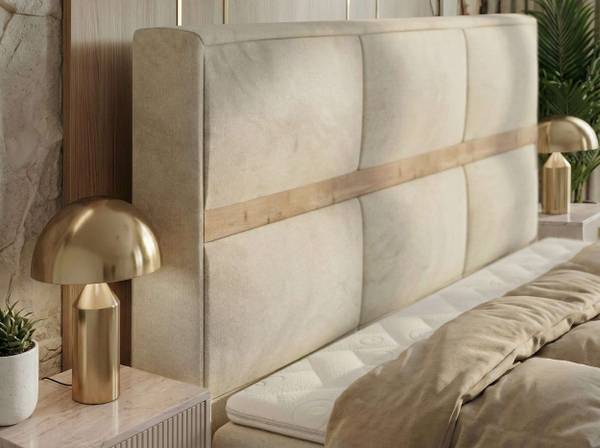 Boxspringbett ORVO Beige - Breite: 140 cm - H4