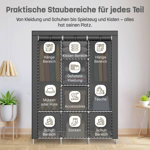 Stoffschrank 1605-4240 Grau