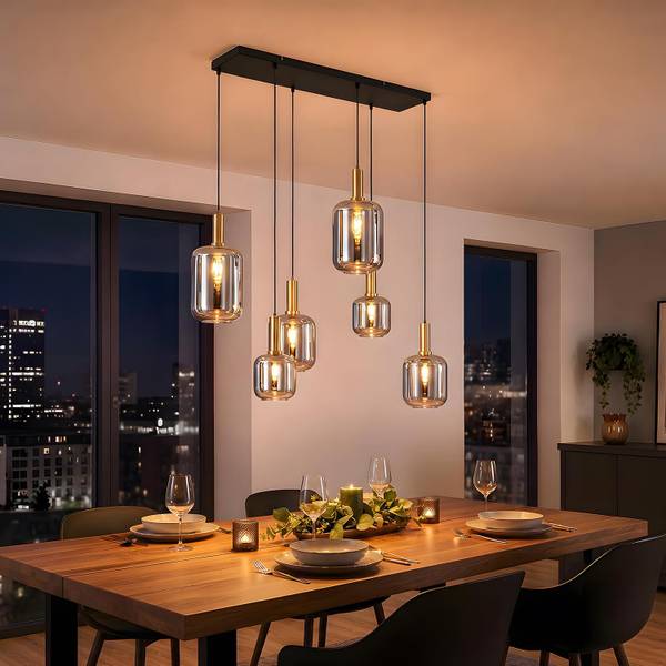 Pendelleuchte Fowler II Grau - Metall - 41 x 150 x 97 cm