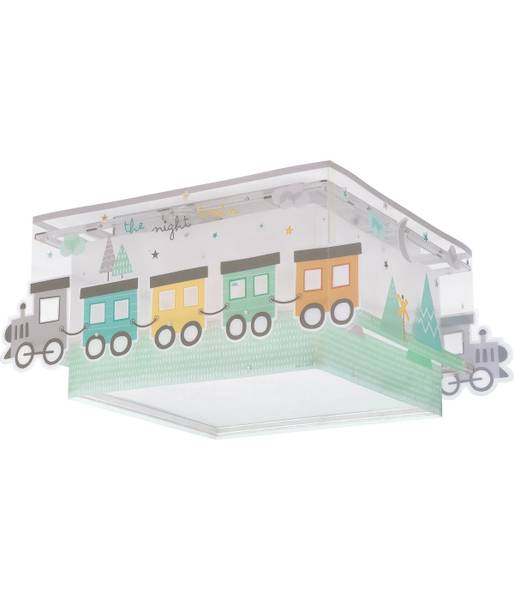 Deckenleuchte Kinder Zug 2er Set Grün - Kunststoff - 33 x 17 x 33 cm